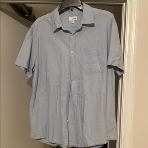 Sonoma Blue Casual Button Down Shirt Short Sleeve